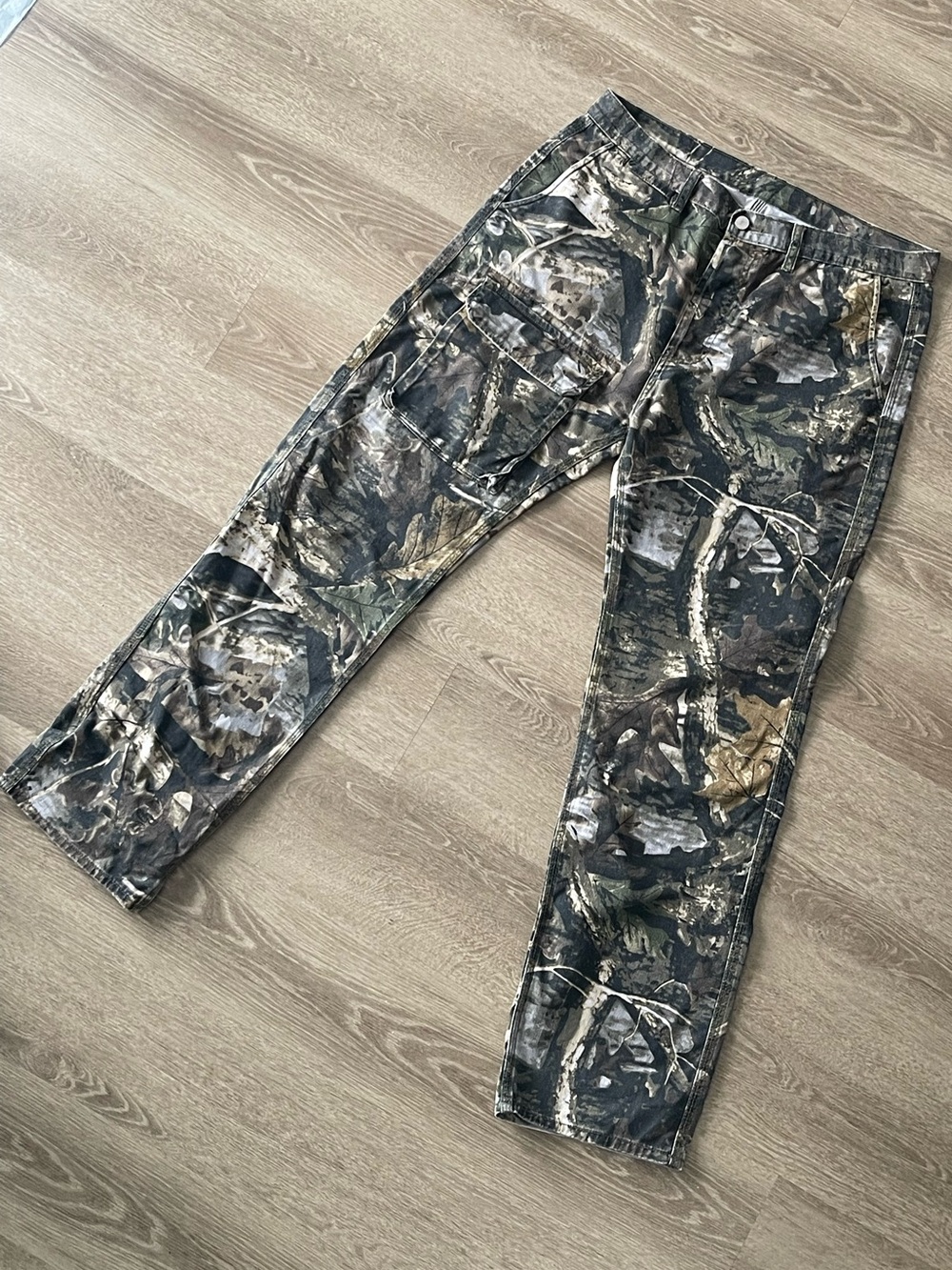 MNML Camouflage Cargo Pants - Multi Green Brown Print
